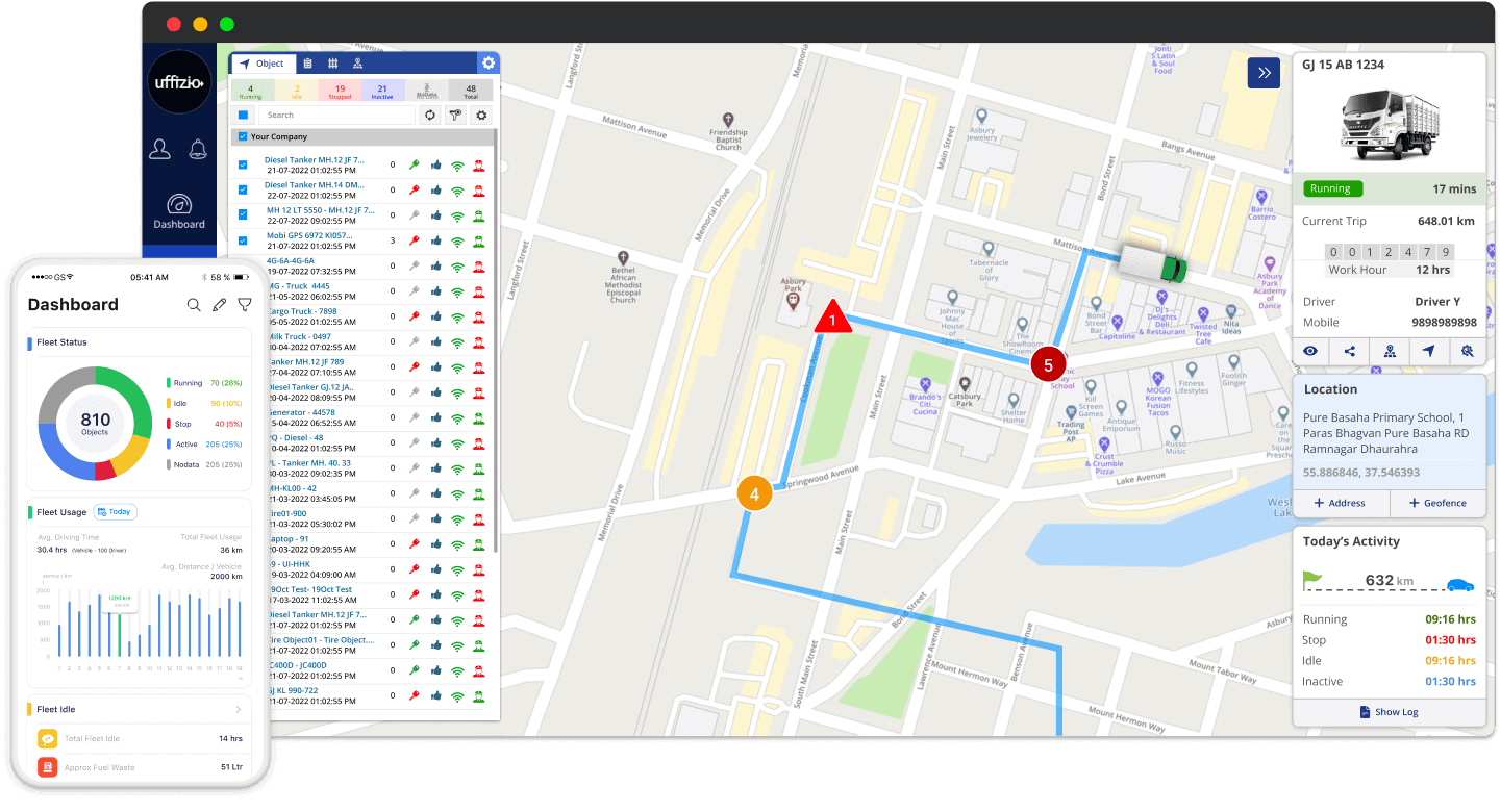 Fleet Management Software - Dashboard Screen