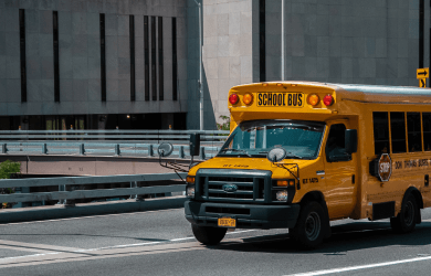 school bus with video telematics