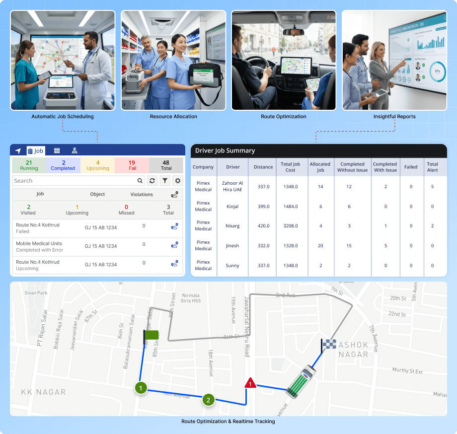 Job Management for Mobile Medical Units Solution