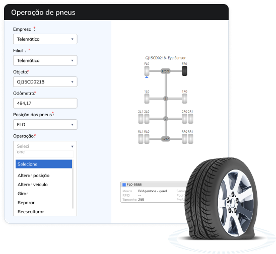 software de gestão de pneus