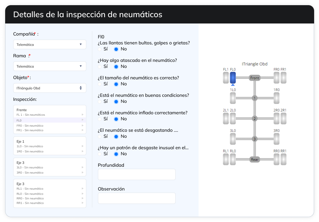 software de gestión de neumáticos