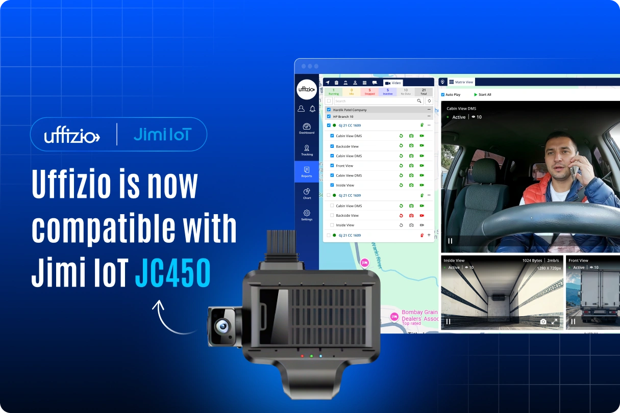 Uffizio is now compatible with Jimi IoT JC450: A New Step Forward in Video Telematics