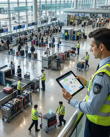 Airport staff, asset & luggage visibility