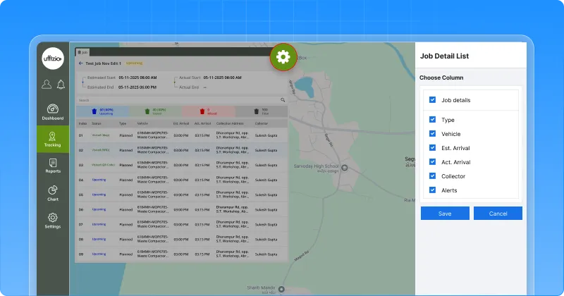 2.5 Customize job view directly from live tracking.webp