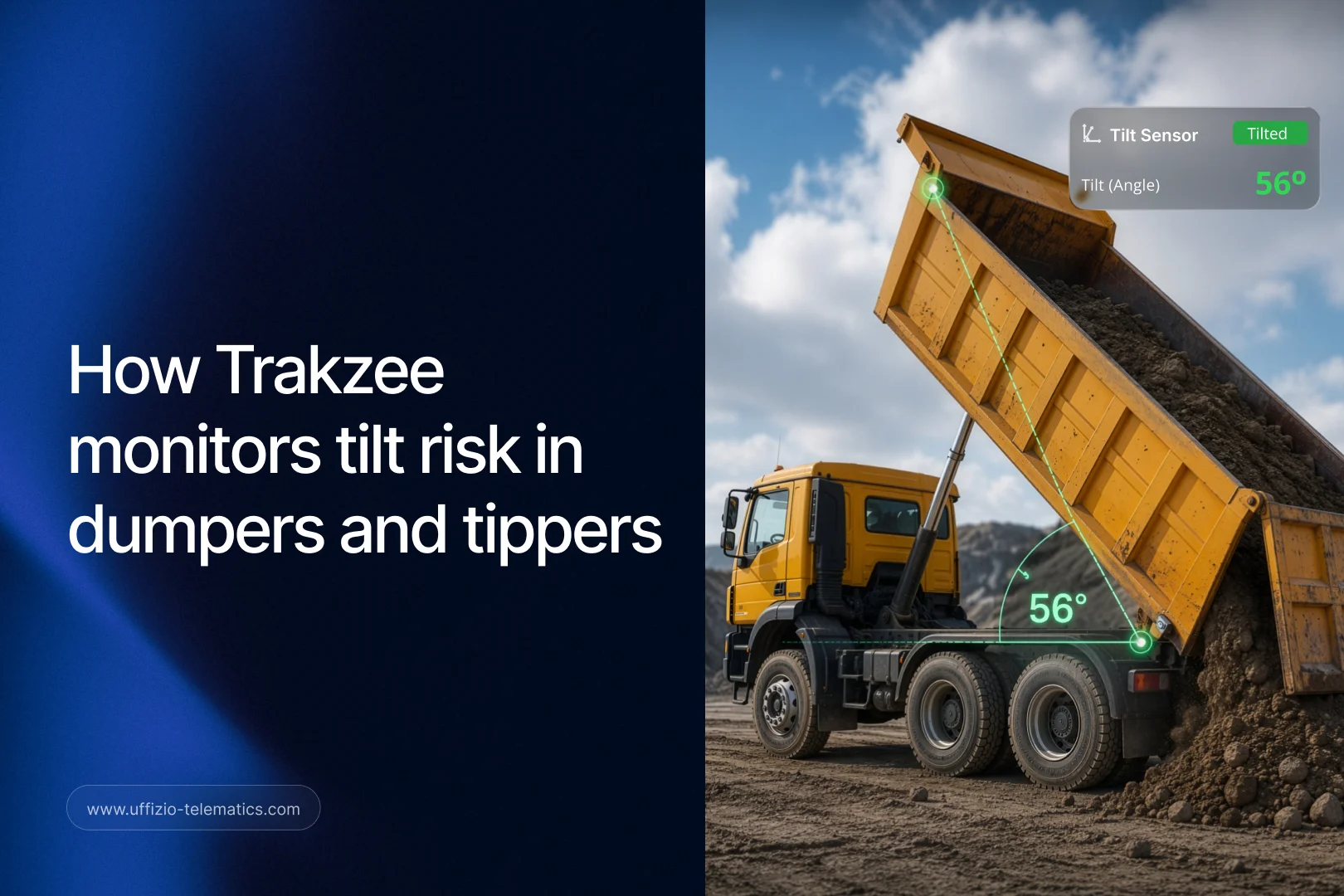 Which software tracks tilt angle for dumper trucks?