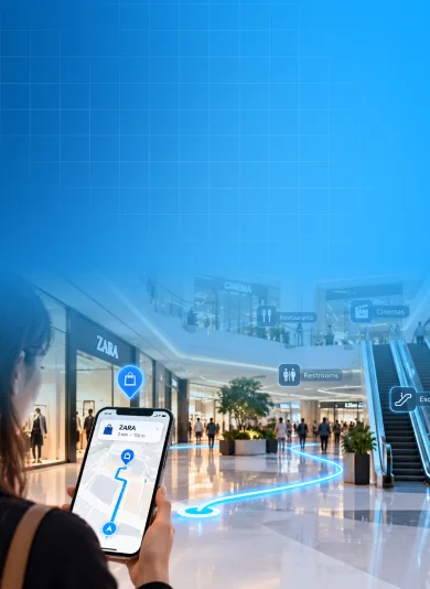 Improving visitor navigation in large malls with indoor tracking